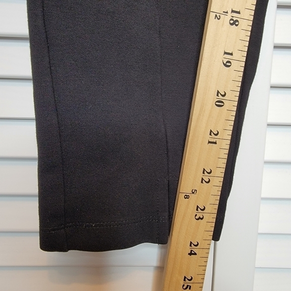 1.STATE‎ Front Slit Ankle Pants Seamed Black Women's Sz Small Minimalist Classic - Picture 12 of 13